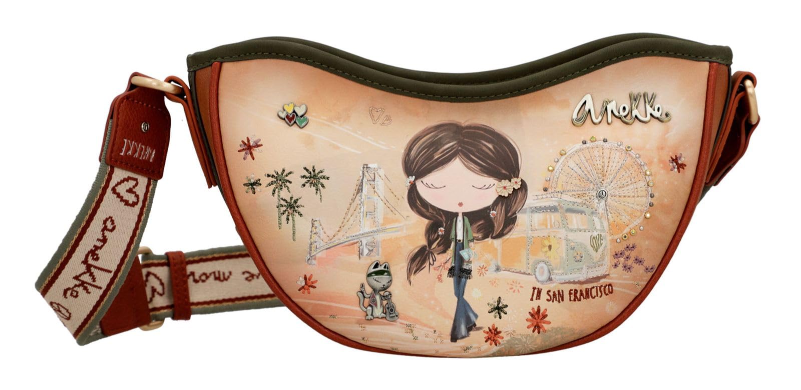 Sac hobo femme zippé Anekke grand sac à main épaule multicolore tendance