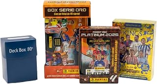 Panini Pack Coleccionista Adrenalyn XL LaLiga 2025-26, Box Serie Oro, Pocket Box Platinum 2026, Dream Box Total Kings y Deck Box