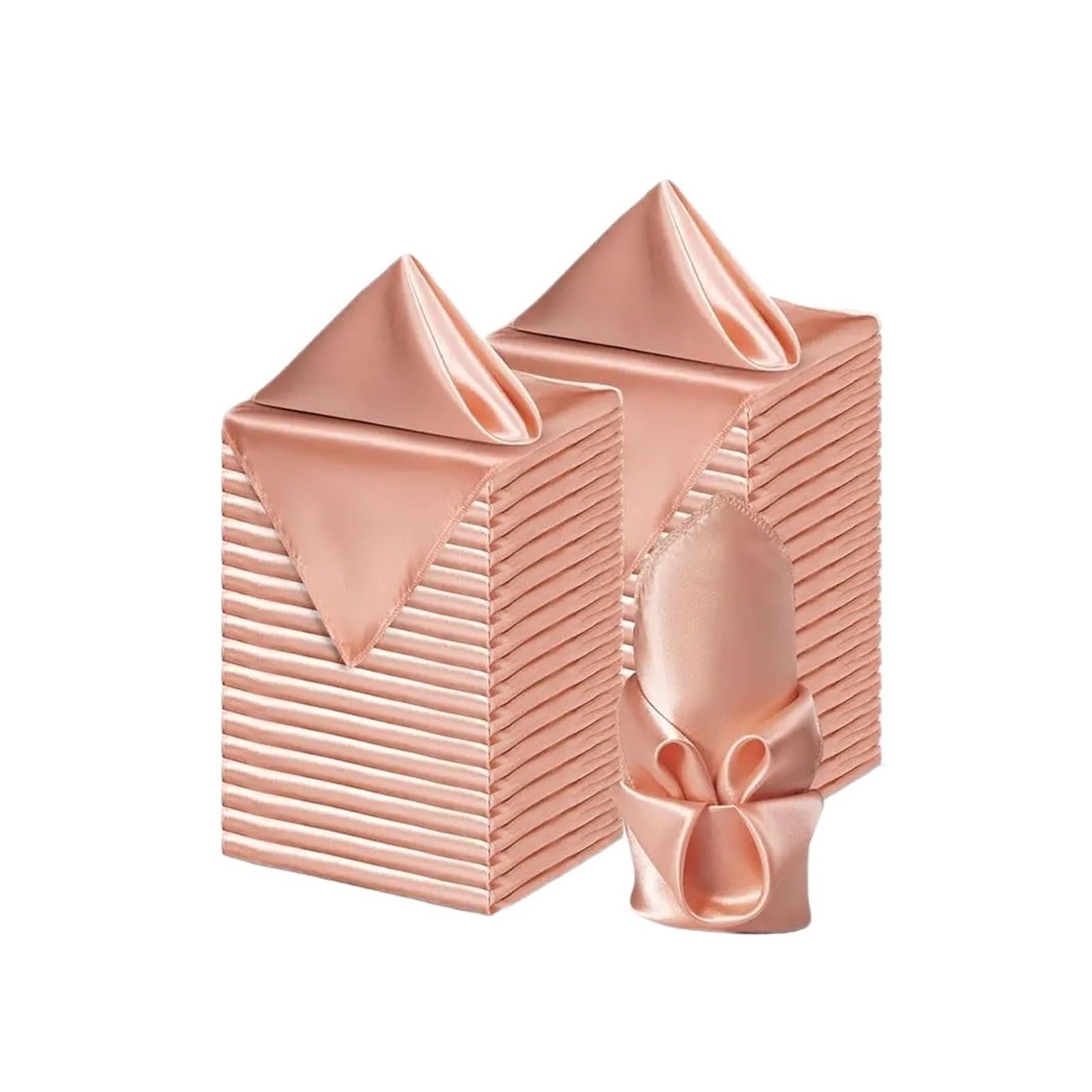 Cloth Dinner Table Napkins, Satin Dinner Napkins for Wedding Multicolor 12 Pieces 30x30 cm(Color 12)