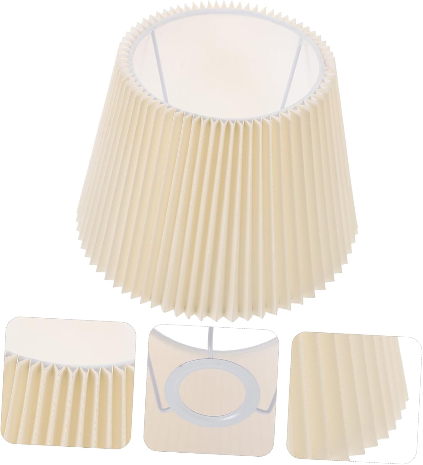 Cloth Lamp Shade Simple Light Cover for Table Lamps Vintage Design Easy to Install for Bedroom Living Room Replaceable Light Accessory