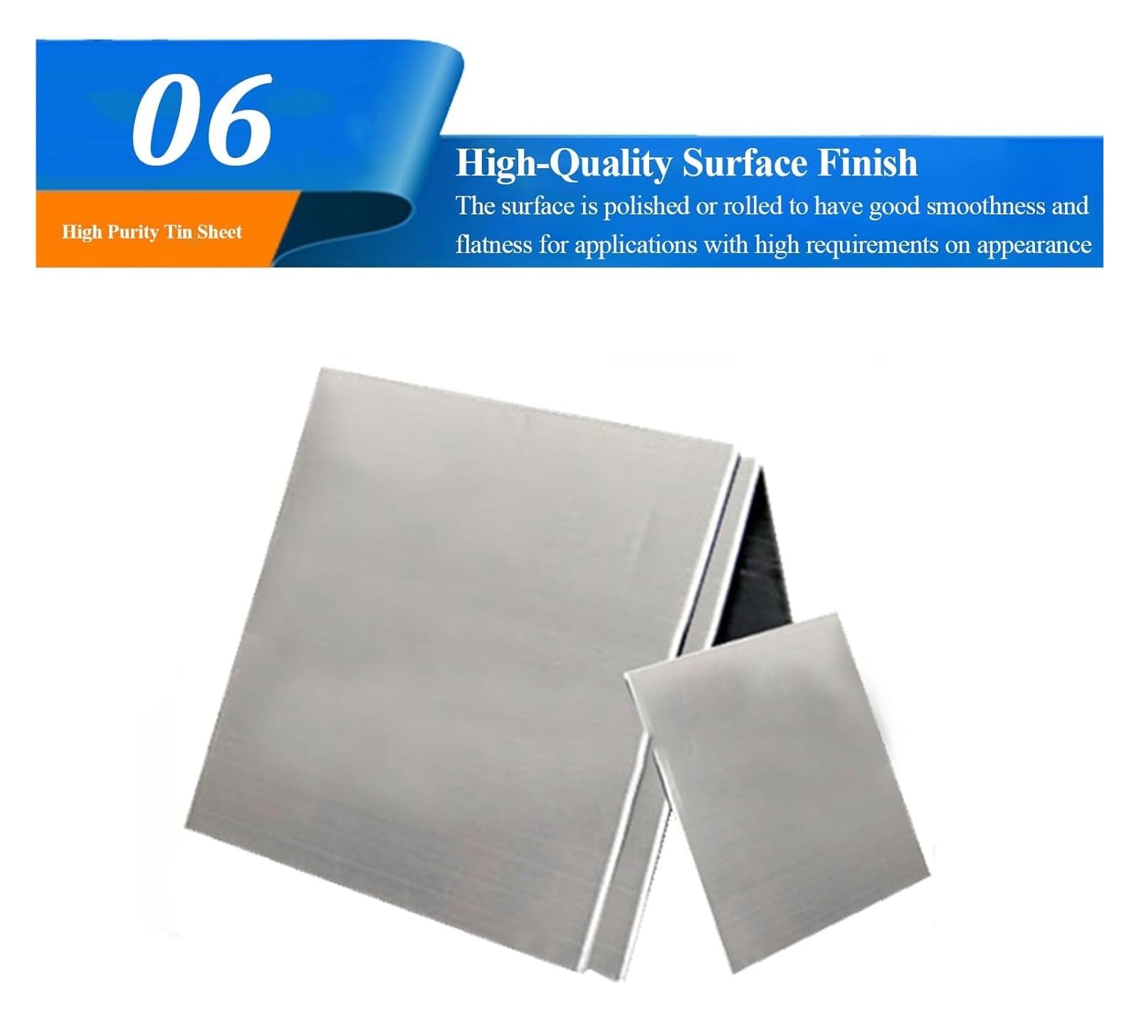 2 Stück Reinzinnblech 100 × 100 mm, dünne Sn-Metallplatte, Dicke 0,02–0,05 mm, geeignet for Metallbearbeitung und Laborforschung(100x100x0.03mm)