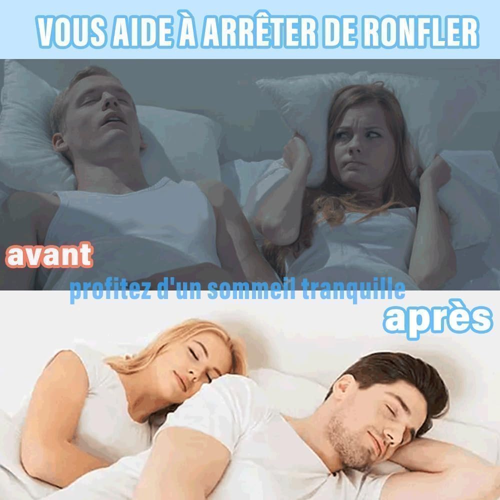 Anti Ronflement Efficace Puissant, 2 Pièces Gouttiere Dentaire Bruxisme en TPE Souple, AIOUTGOGO Orthese Gouttière Anti Ronflement- Apnée Du Sommeil, Prêt à l'emploi, Confort Sommeil Paisible