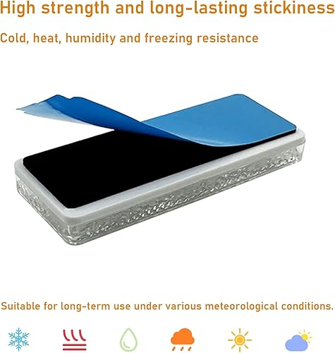 Miniatura 5 de Reflector 70X30mm autoadhesivo rectángulo de seguridad impermeable para entrada de buzón remolque