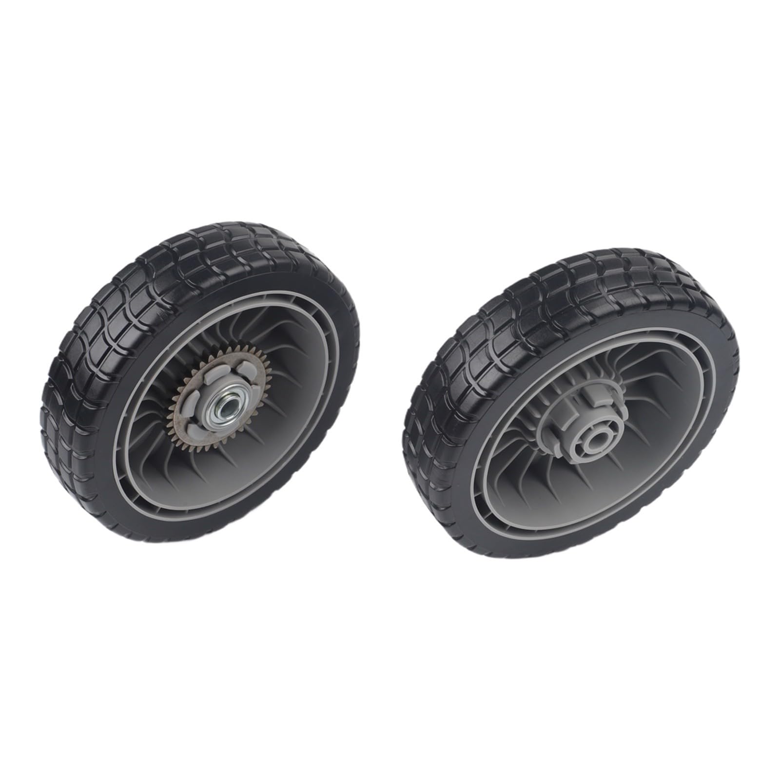 Ruedas para cortacésped HRR216 HRS216 HRT216, neumáticos delanteros y traseros de 8 x 2 pulgadas con orificio de 1/2 pulgada, juego de plástico