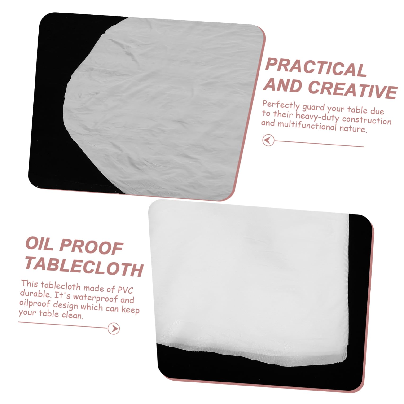 SOLUSTRE 10pcs Thickened Disposable Plastic Table Covers Round Banquet Tablecloths for Dining Easy Cleanup Stylish Design Suitable for Various Table