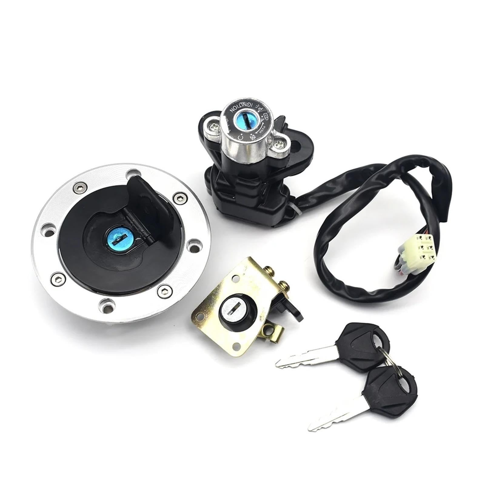 Bouchon Réservoir Carburant Interrupteur D'allumage Jeu Clés Verrouillage Siège pour Suz&uki DL650 V-Strom 2004-2011 DL1000 2002-2012 SV650 1999-2002 Bouchon réservoir Carburant Moto