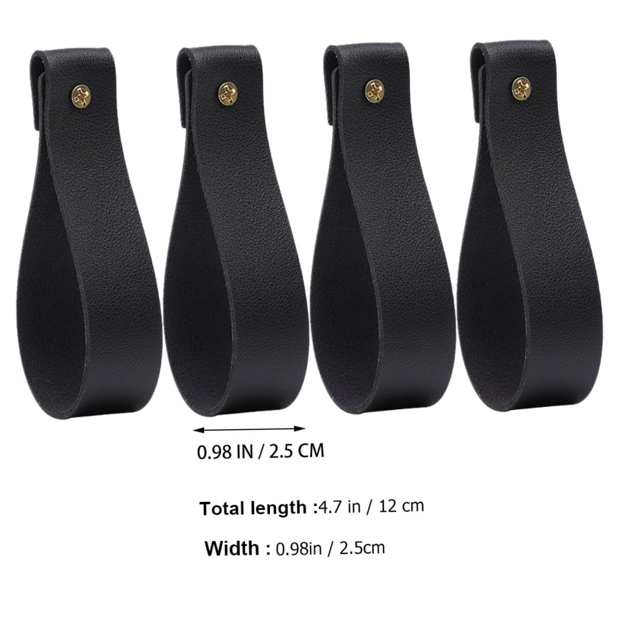 4 Pcs Crochets Muraux en Cuir Noir Style Bohème pour Supports de Tringle à Rideaux, Installation Facile, pour Salle de Bain Cuisine