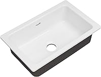 American Standard Delancey 30x19 Single Bowl Cast Iron Kitchen Sink in Brilliant White - Durable Glossy Enamel