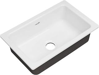 American Standard Delancey 30x19 Single Bowl Cast Iron Kitchen Sink in Brilliant White - Durable Glossy Enamel