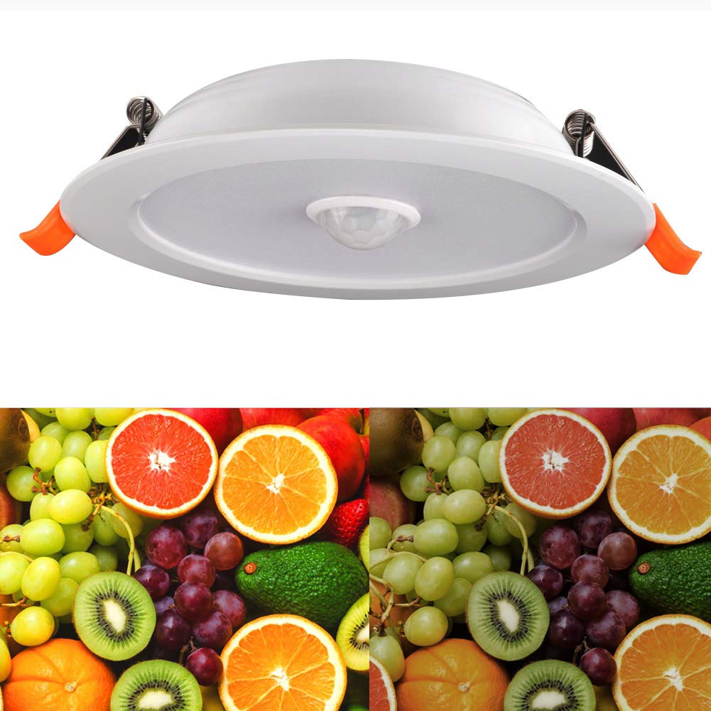 EVTSCAN LED Ceiling Light with Motion Sensor, 12W AC85-265V LED Ceiling Light Downlight Human Body Sensor Recessed Lamp - Image 4