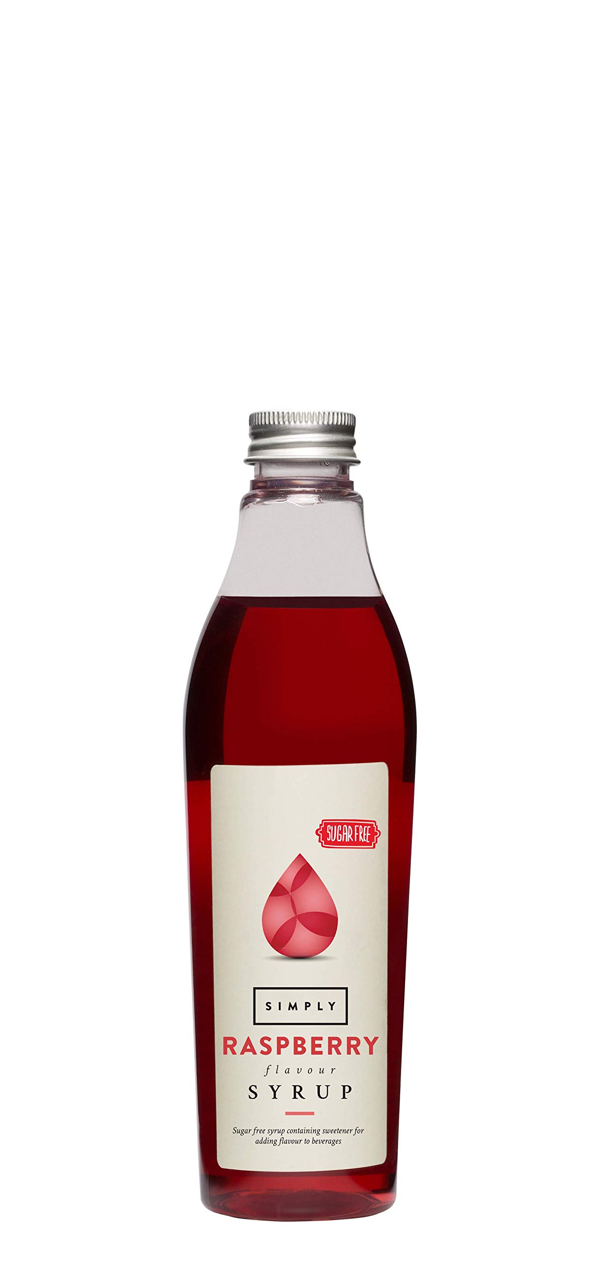 Simply Sugar Free Raspberry Syrup, Low Calorie, Vegan & Nut Free Flavoured Syrup for Coffee, Cocktails & Baking (250ml)