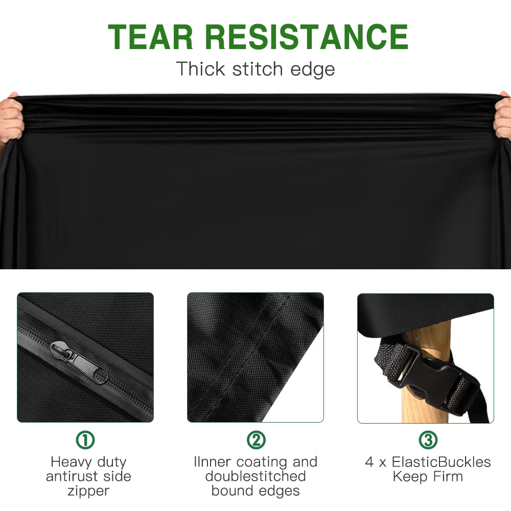 Outdoor Swing Cover 3 Triple Seater Waterproof Hammock Cover Garden Swing Cover for Outdoor Furniture Glider Chair Cover Patio Swing Covers UV Resistant Swing Canopy Cover All Weather Protection