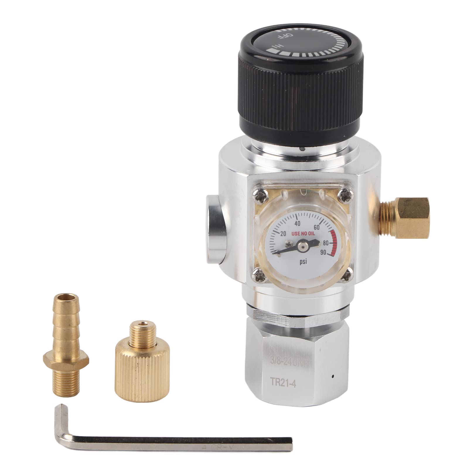 Reduktor Gazu CO2 Adapter Zaworu Redukcyjnego Ciśnienia Wody Sodowej Butelka Napoju Gazowanego Akcesorium do Ciśnieniowego Piwa Domowego Wykonane Jakościowo Regulator Gazu Zawór Regulacyjny