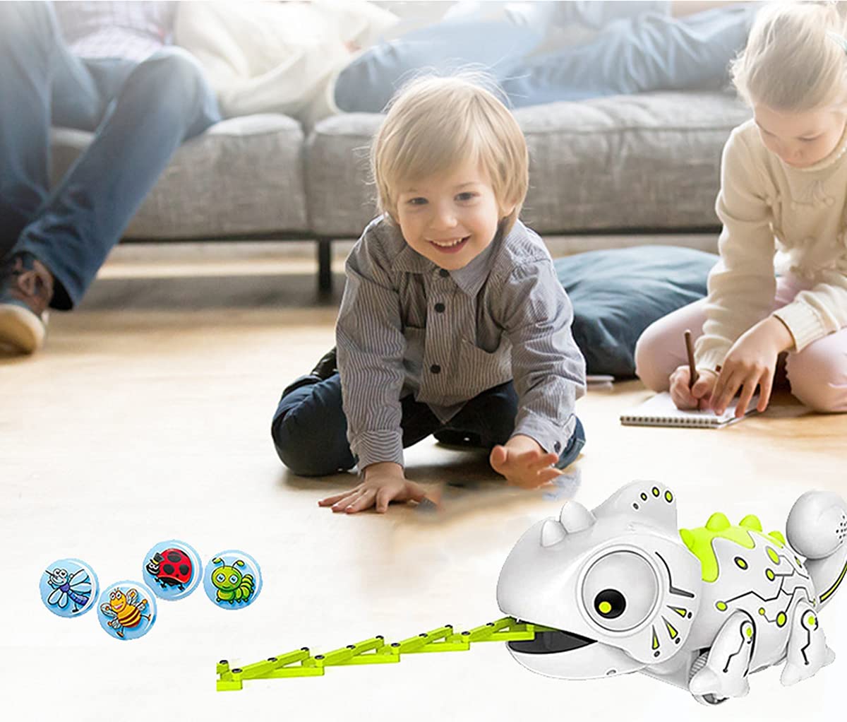 Control remoto eléctrico iluminación camaleón efecto de sonido reptil niños juguete divertido captura de insectos | Bodega Aurrera en línea Control remoto eléctrico iluminación camaleón efecto de sonido reptil niños juguete divertido captura de insectos | Bodega Aurrera en línea