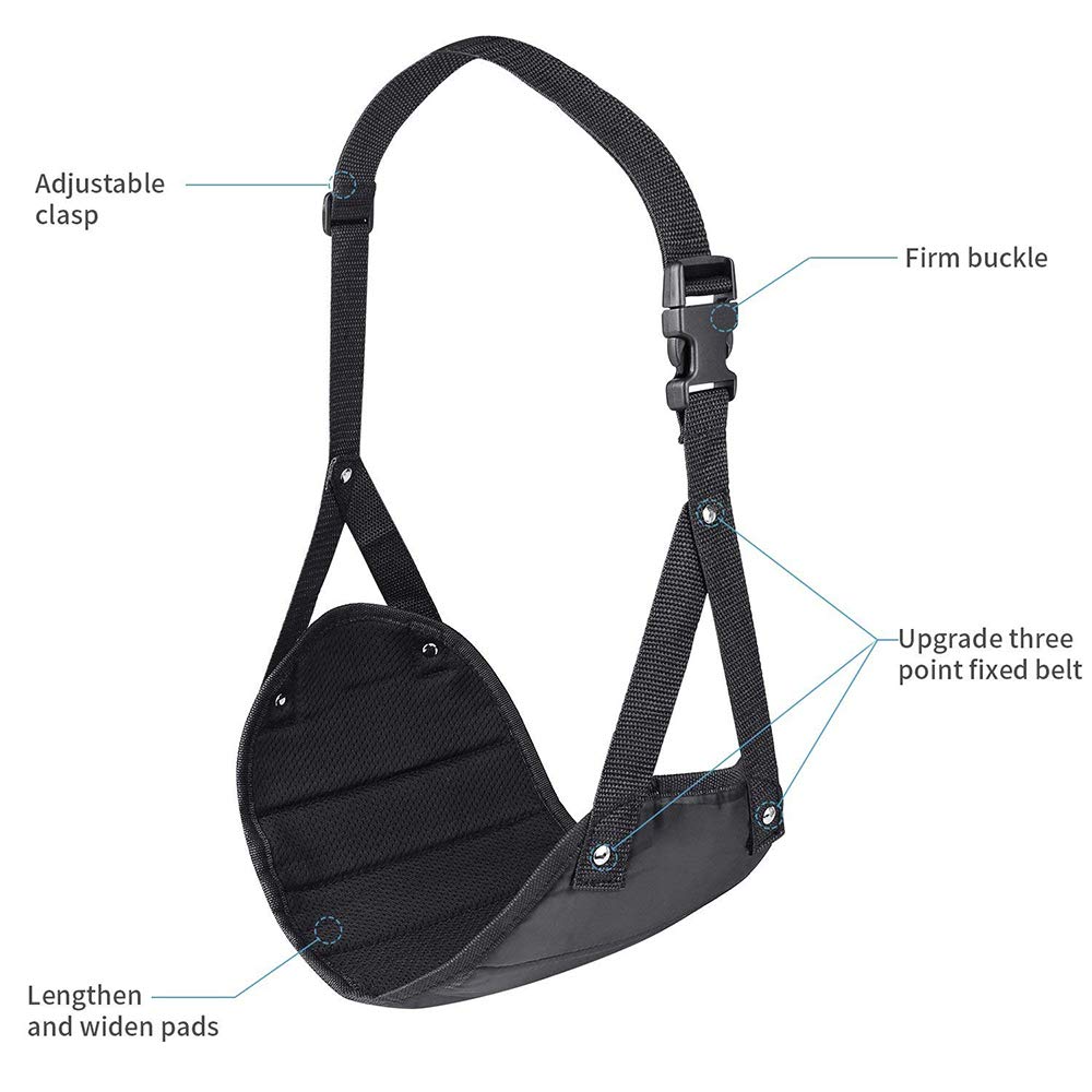 Poggiapiedi Da Viaggio - Amaca Regolabile Per Aereo E Treno - Nero