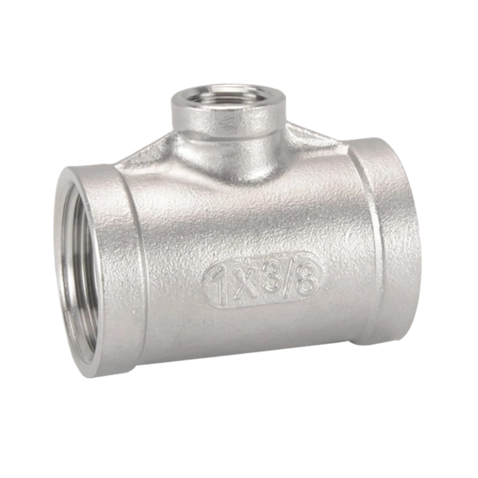 Hf Mont Women's Bspt Ss304 1/8" 1/4" 3/8" 1/2" 3/4" 1" 2" 3" 4" Npt Reducing Tee 3 Ways 304 Stainless Steel Pipe Fitting Reducer Connector(,2 To 1 Inch_two Sides To Mid)