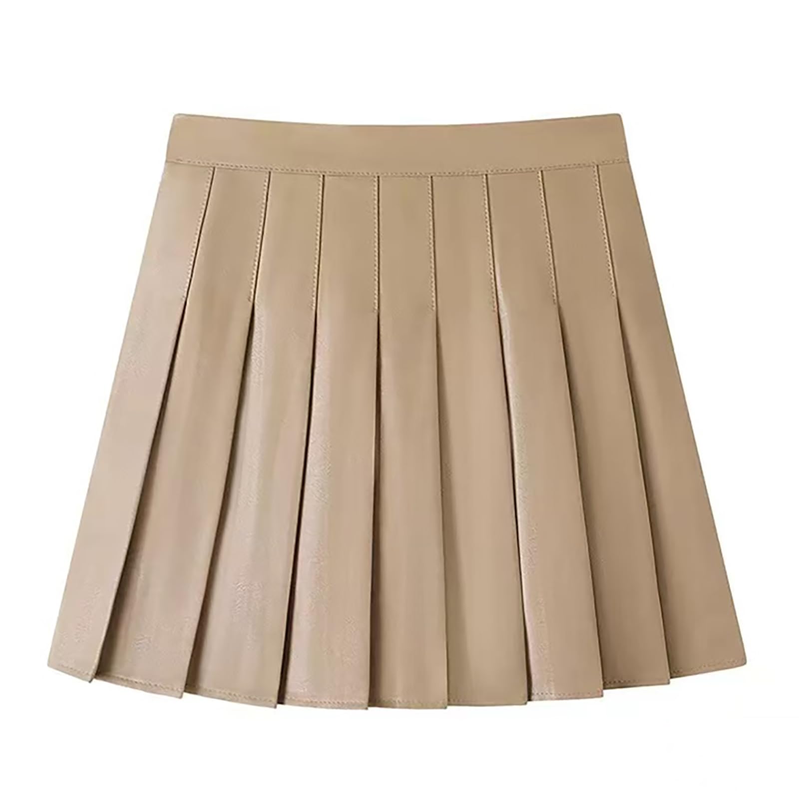 Japanese Style Womens Coordinated Set Blazer Shirt Pleated Skirt 4-Piece Outfit Brown Gray S-4XL