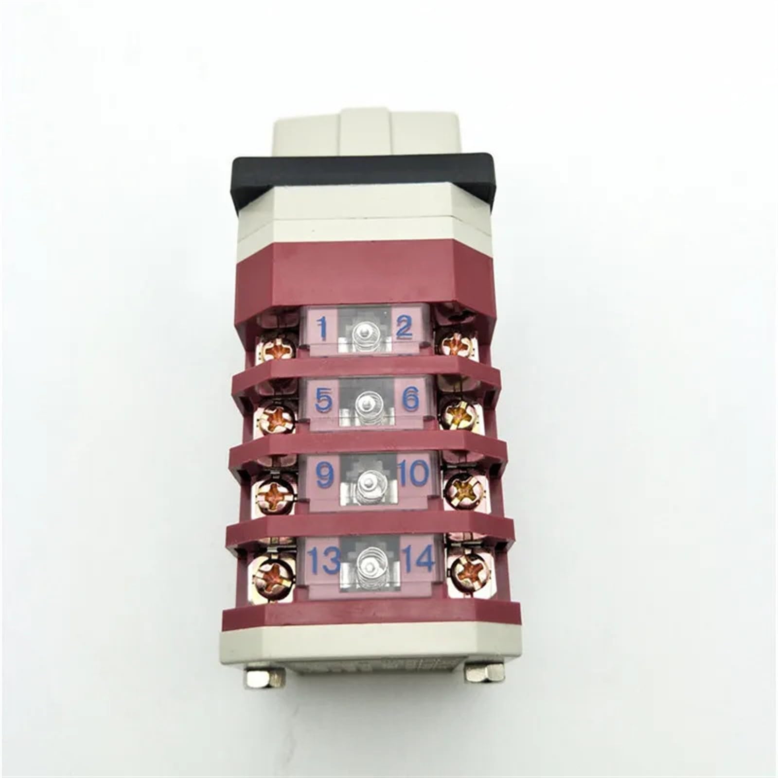 Interruptor de conmutación de leva rotativa de 4 posiciones, CA 380 V, 220 V, 16 A, 16 terminales de tornillo