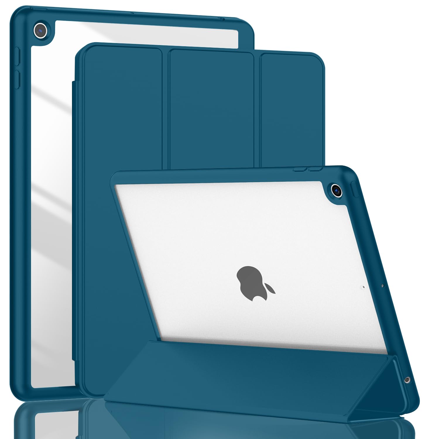 ToaPoia iPad 9th Generation Case 2021/iPad 8th Generation Case 2020 10.2 Inch with Pencil Holder, iPad 7th Gen 2019 Case with Clear Transparent Back,