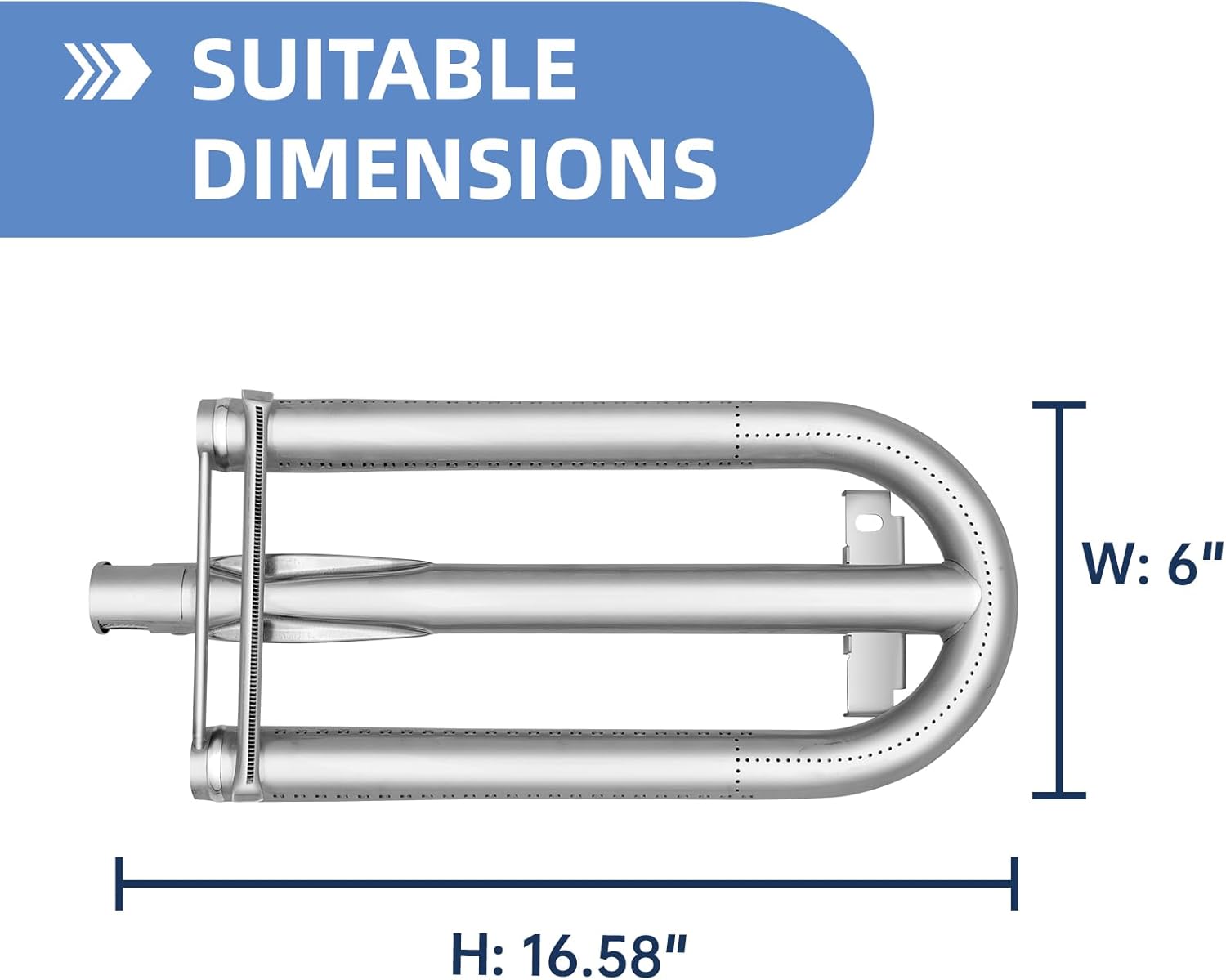 33750 Grill Burner Parts for Lynx Sedona Grills,U Burner for Sedona L400PS, L400PSR, L500PS, L500PSR, L600PS, L600PSR, L700PS, L700PS