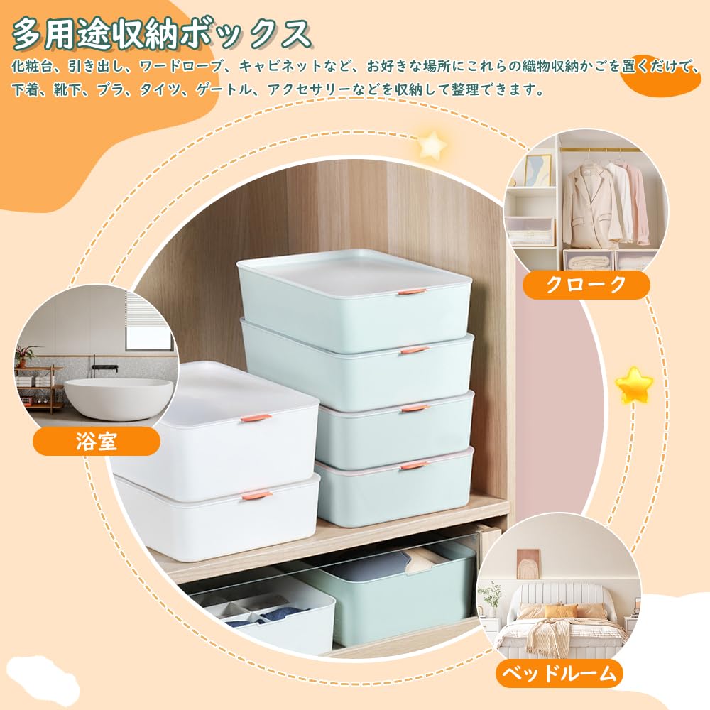 折りたたみ ふた付き収納ケースRUMIERE(ルミエール)Lサイズ 折りたたみ