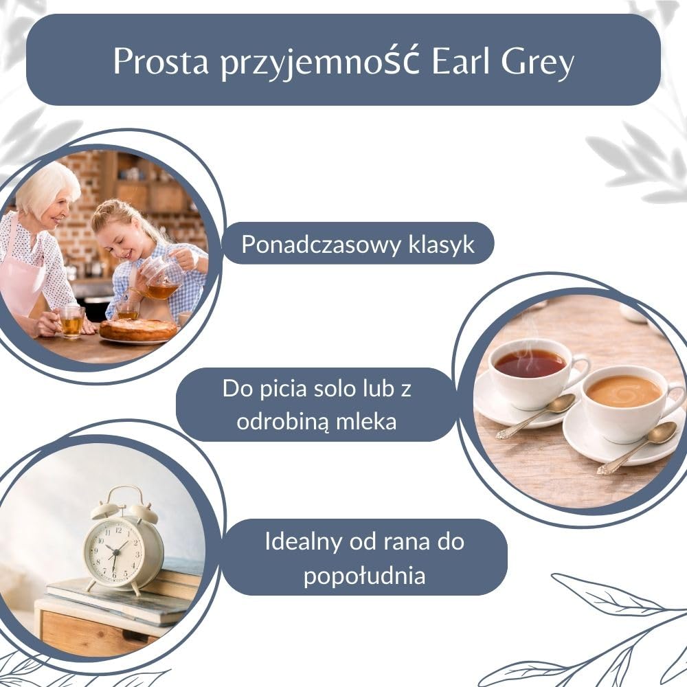 Herbata czarna Earl Grey Organic – herbata wegańska liściasta, 100% naturalna, bez GMO – z upraw ekologicznych – pakowana we Francji – worek 1 kg (500 filiżanek)