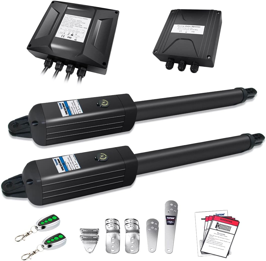 TOPENS A8132 Dual Swing Gate Opener Heavy Duty Automatic Gate Motor for