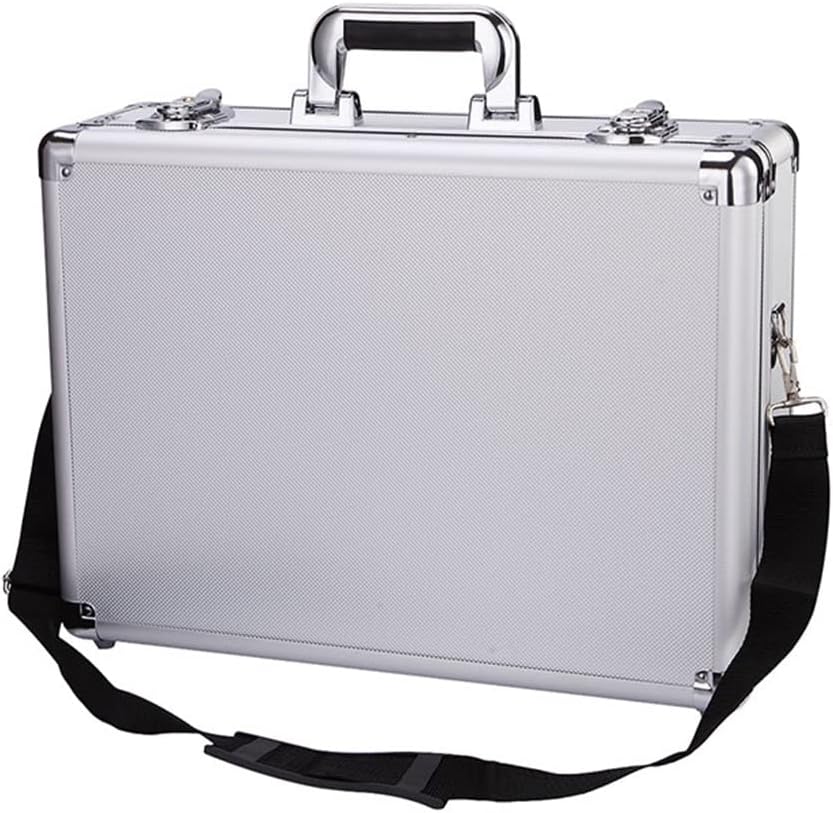 Aluminum Beauty Makeup Suitcase Hairpin Hair Clipper Storage Box Cosmetics Tool Box Shoulder Bag(D)