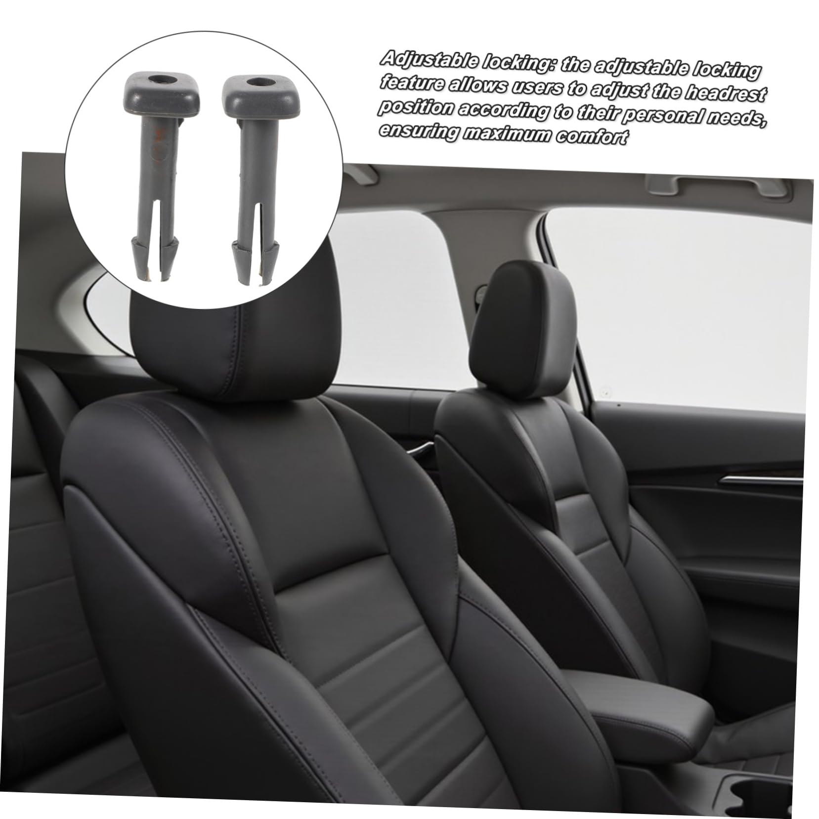 HEALLILY 5pcs Adjustable Headrests Guide Inserts Plastic