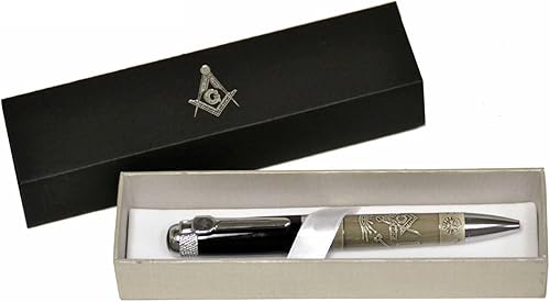 Miniatura 2 de Treasure Gurus Blue Lodge - Juego de bolígrafo de calidad masónica de peso pesado