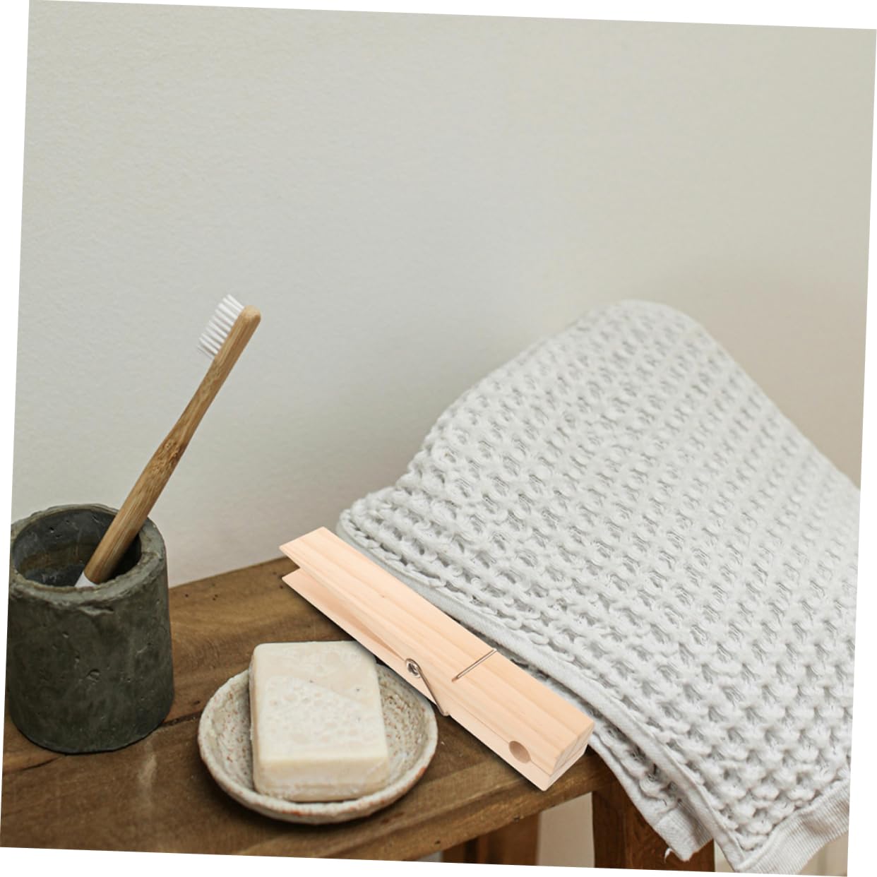 2pezzi Mollette Giganti in Legno per Asciugamani per Bagni e Lavanderie Mollette Rustiche per Decorazioni Fai da Te Utilizzabili Aperto per Appendere Guanti o Opere d Arte