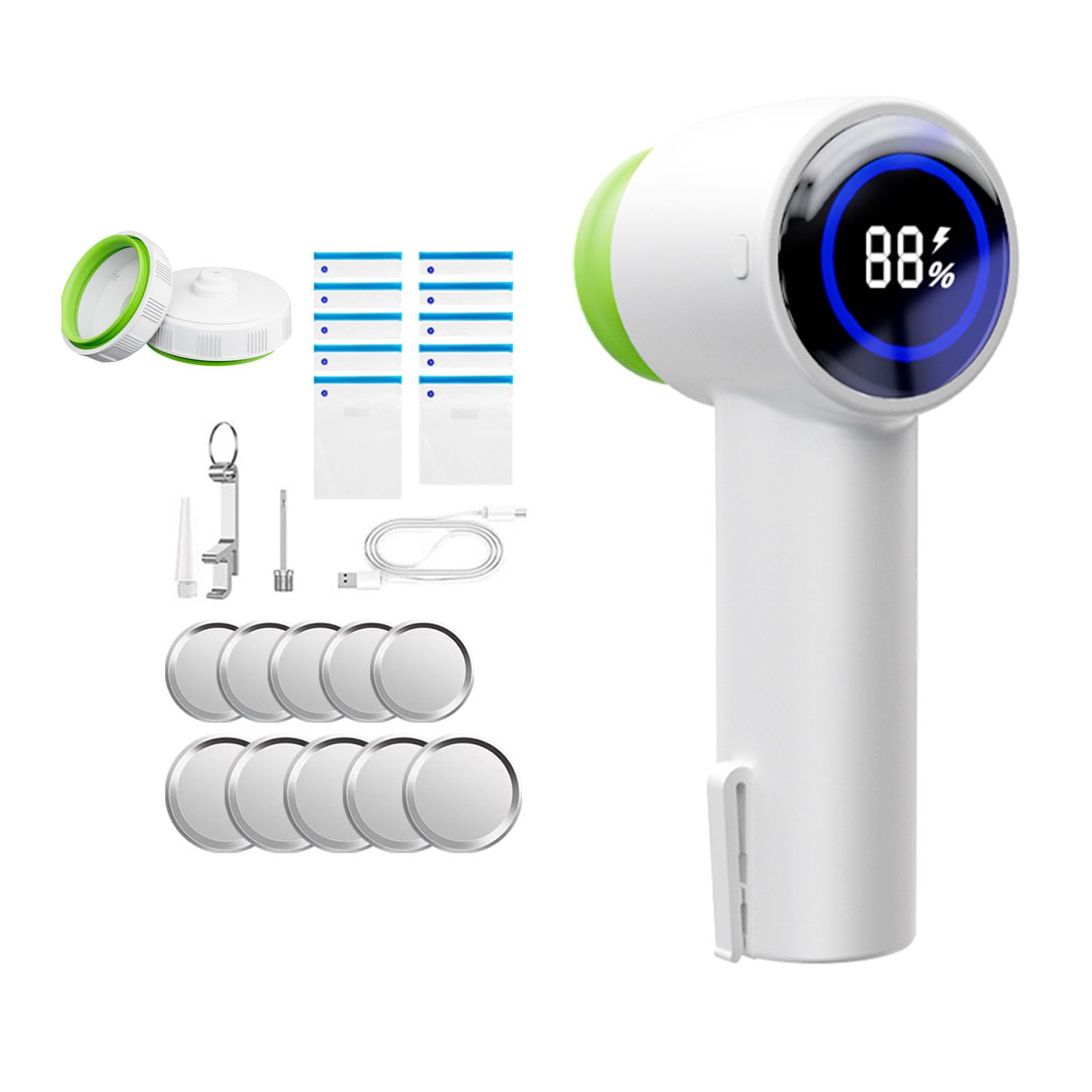 Máquina selladora al vacío eléctrica pequeña, bombas de aire eléctricas, dispositivo de embalaje portátil, textura ABS, para carne, verduras, sellador de mano