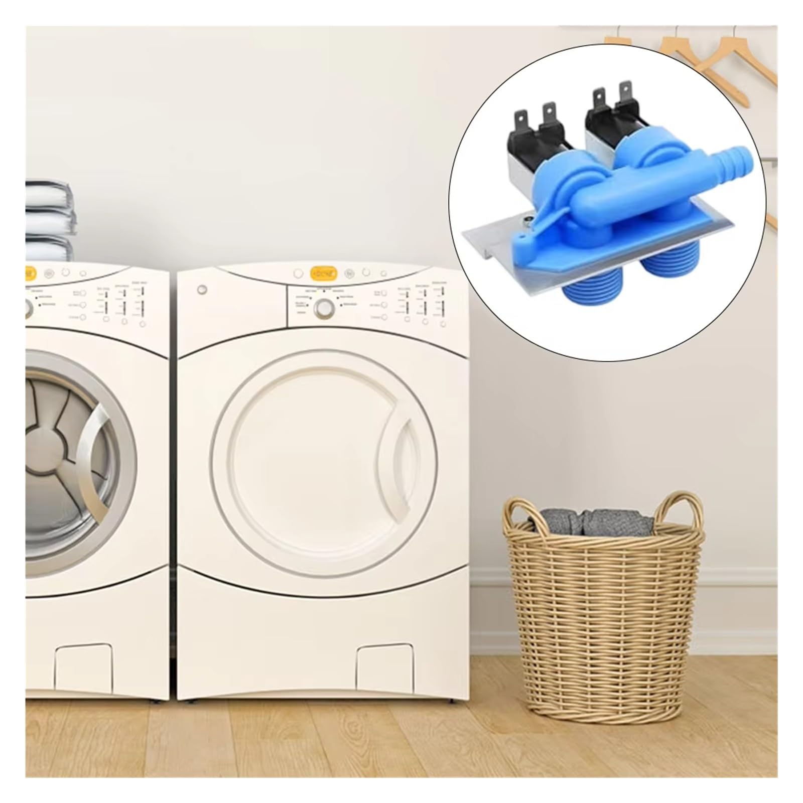 Electroválvula Para Kenmore Válvula De Entrada De Agua Lavadora 285805, 4,4 X 2,7 Pulgadas, Accesorios Para Electrodomésticos Válvula de Agua para Lavadora