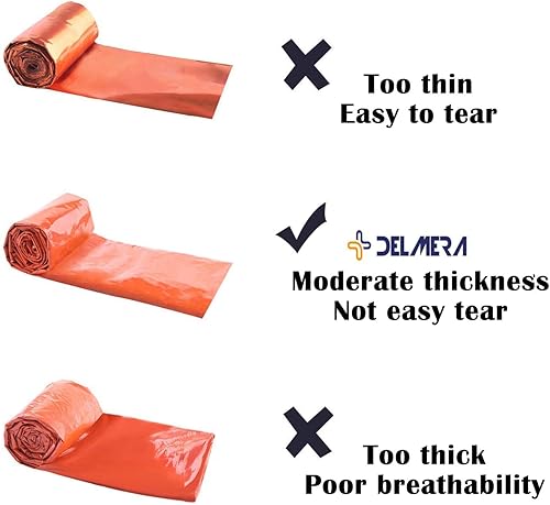 Miniatura 20 de Delmera Saco de dormir de emergencia, ligero saco de dormir de supervivencia impermeable, manta térmica de emergencia, equipo de supervivencia