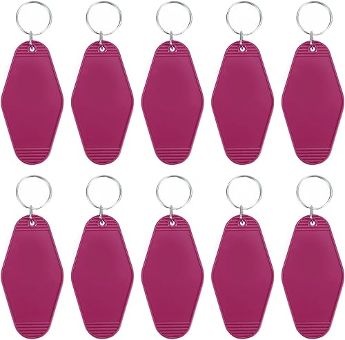 Vista 53 de PATIKIL Vintage Motel Llavero, en blanco Hotel Llaveros Llaveros