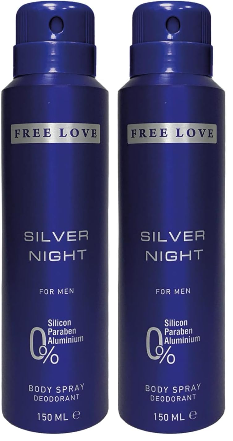 Free Love Silver Night Erkek Deodorant 150 ml 2li paket