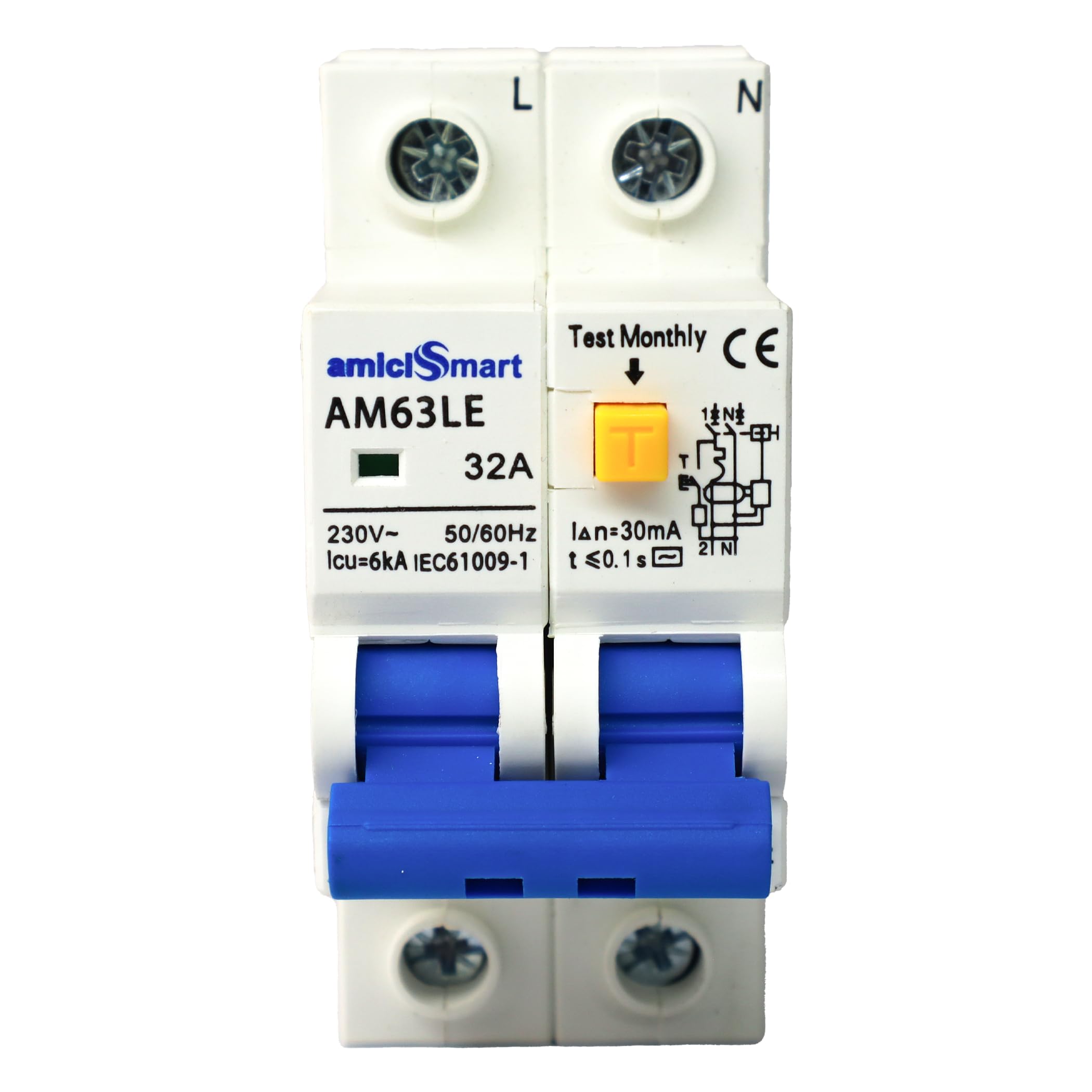 amiciSmart 32A Circuit Breaker with Over Current, Shock Proof, with On/Off Switch for Leakage Protection, 220VAC (B0CPJGSBF3) Amazon Price History, Amazon Price Tracker