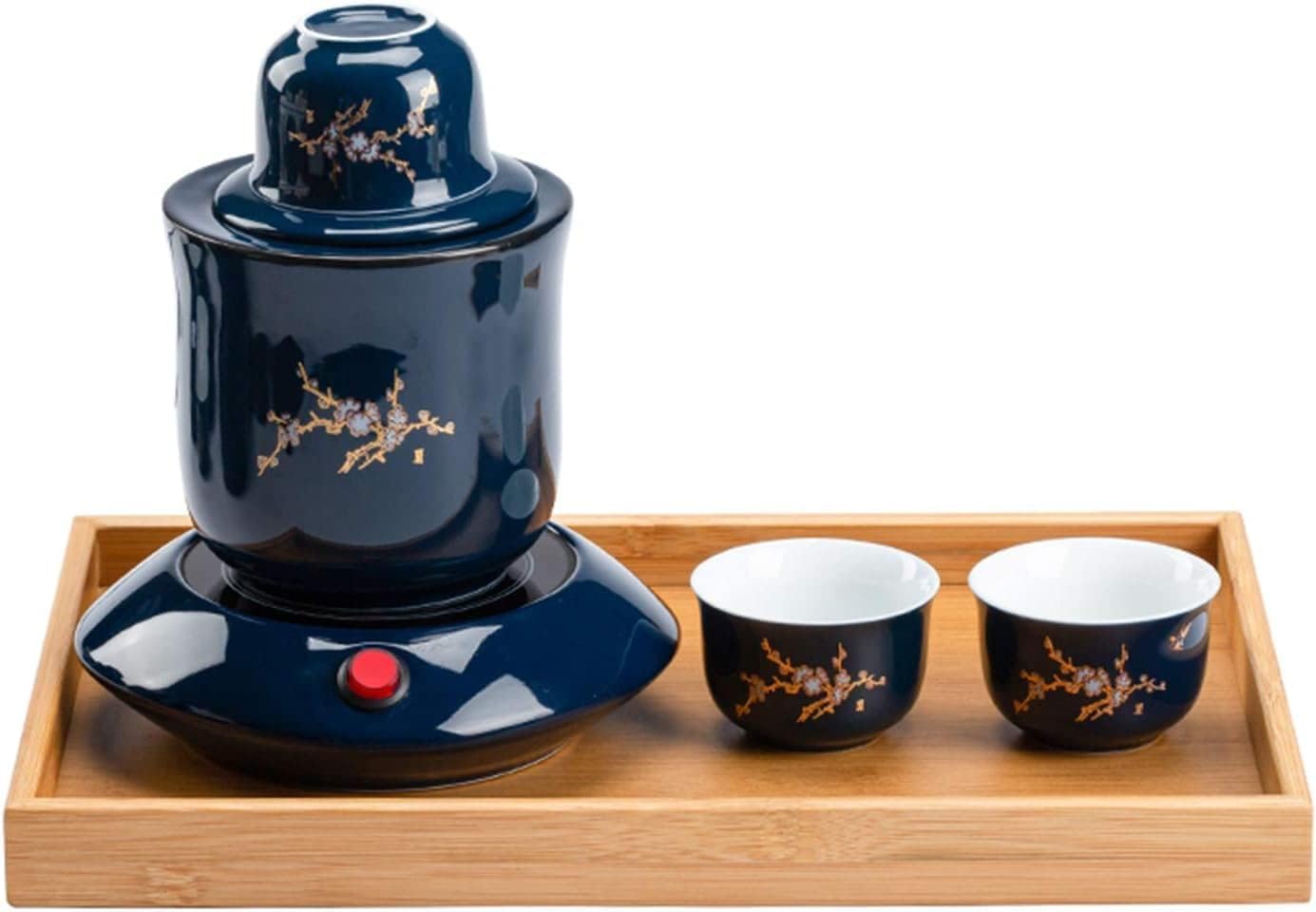 Amazon｜ウォーマー付き酒セット、伝統的な熱燗セット 7 点 (保温マグ