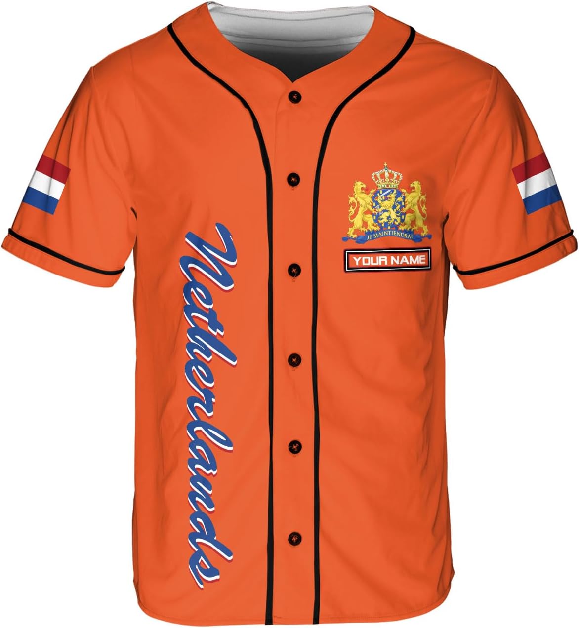 Leeprints Personalized Netherlands Jersey, Netherlands Soccer Shirt Baseball Dutch Pride Flag Jersey Men Women Country Shirts