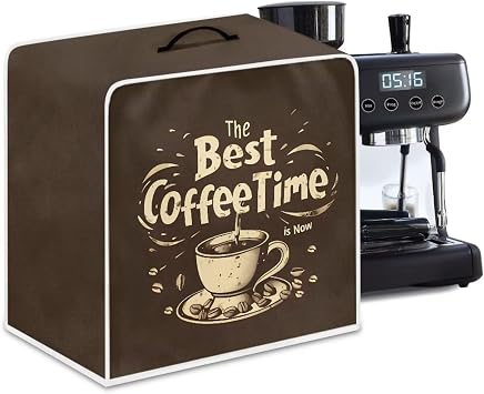 DISNIMO Coffe Cup Design Coffee Maker Dust Cover, Stand Mixer or Blender Appliance Cover, Anti Fingerprint Polyester Dust Proof Stain Resistant Blender Cover for Home Kitchen