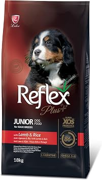 REFLEX PLUS Kuzulu ve Pirinçli Köpek Maması 18 Kg