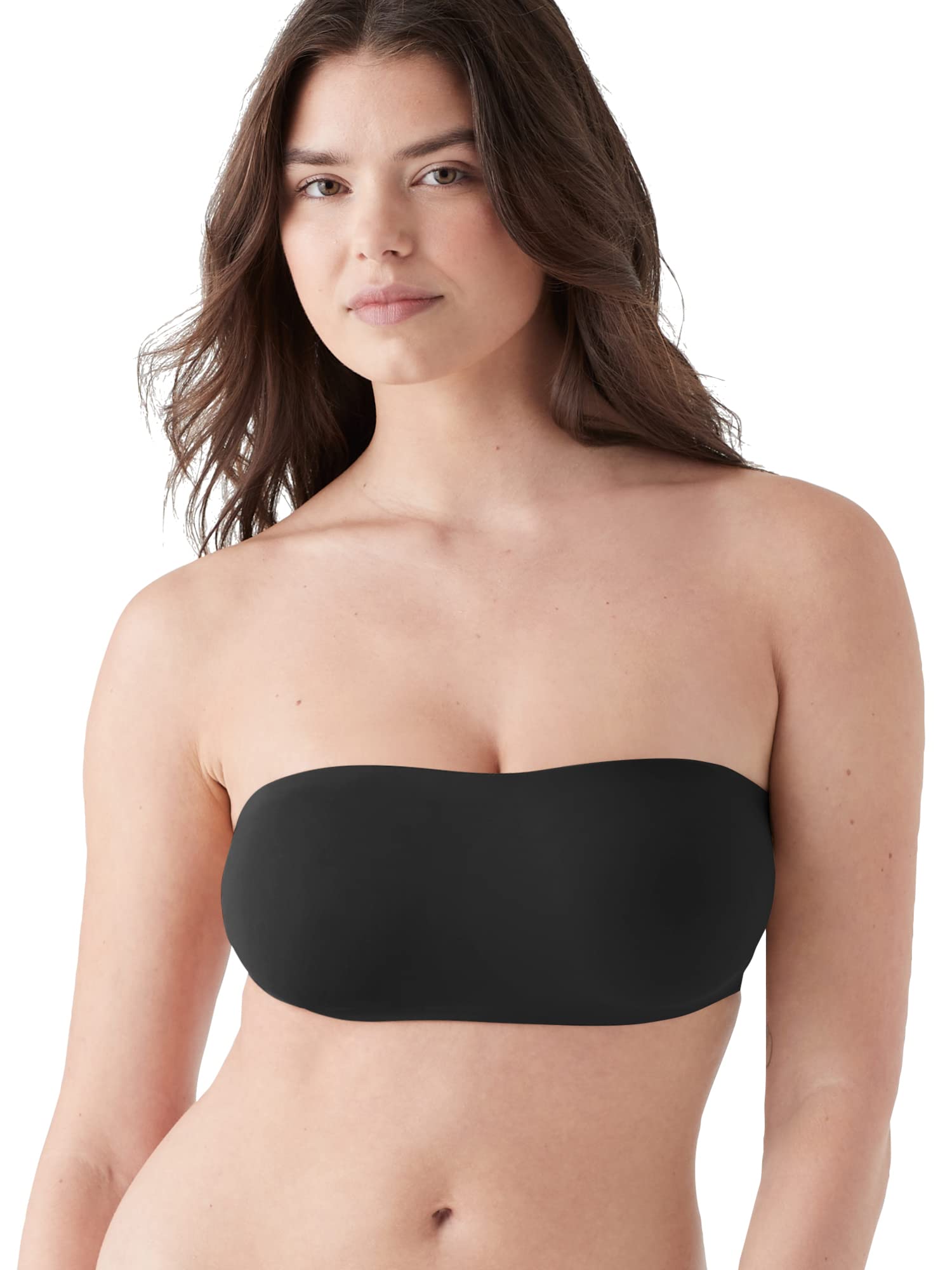 True & Co Womens Body Convertible Bandeau Bra, Black, Small US