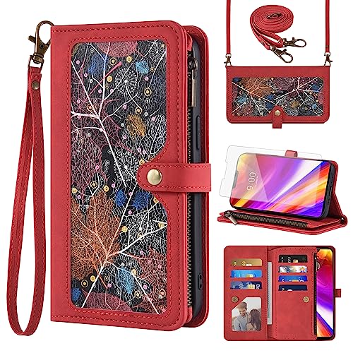 Coque LG G7 Asuwish DKPTPT US1 Rouge antichoc pour protection de smartphone