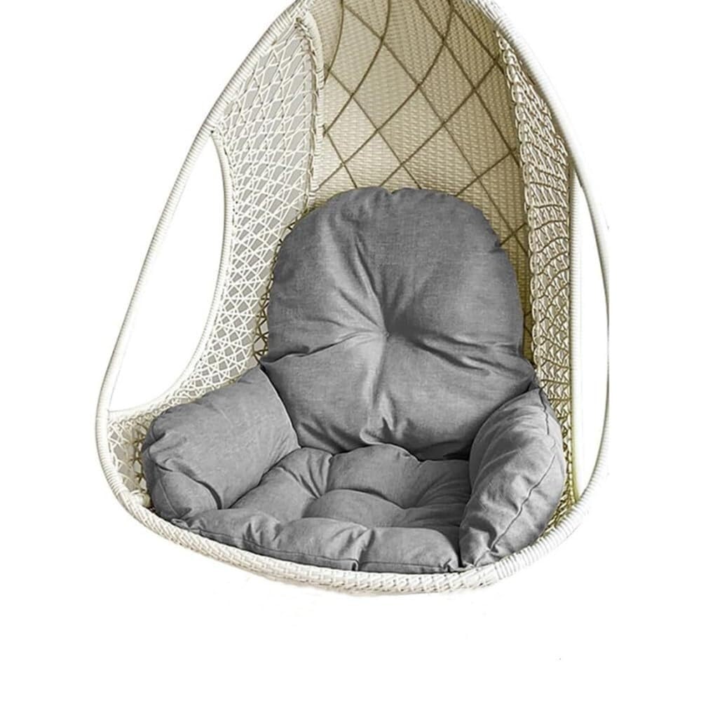 NMVAWIPT Chair Cushion Only- Pear Shaped Hanging Basket Seat - Cotton Linen For Indoor Outdoor Swing Use(Grey)