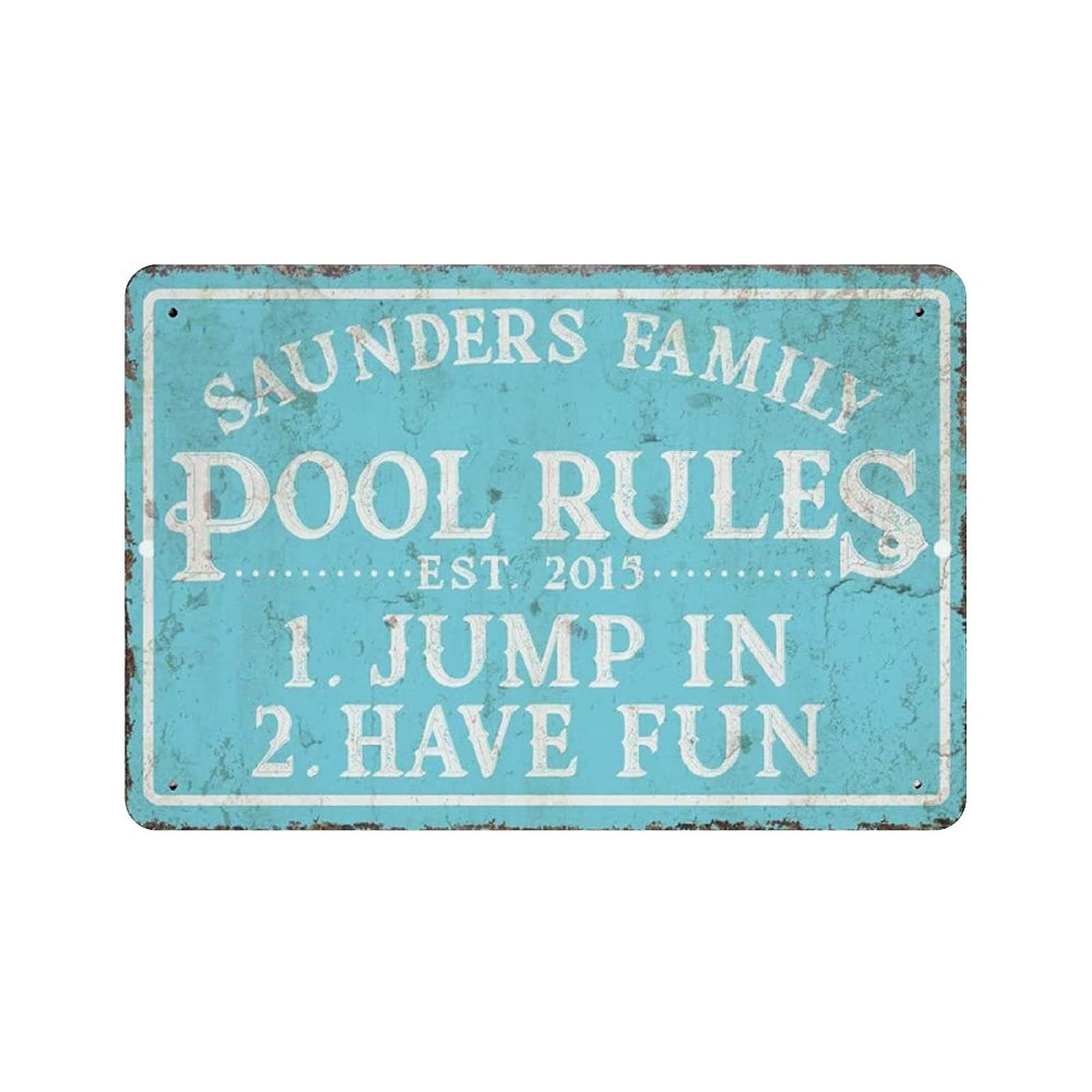 rayprint Pool Rules Vintage Iron Home Bar Wall Decor Art Print Poster Restaurant Decor 8x12in (20x30cm)