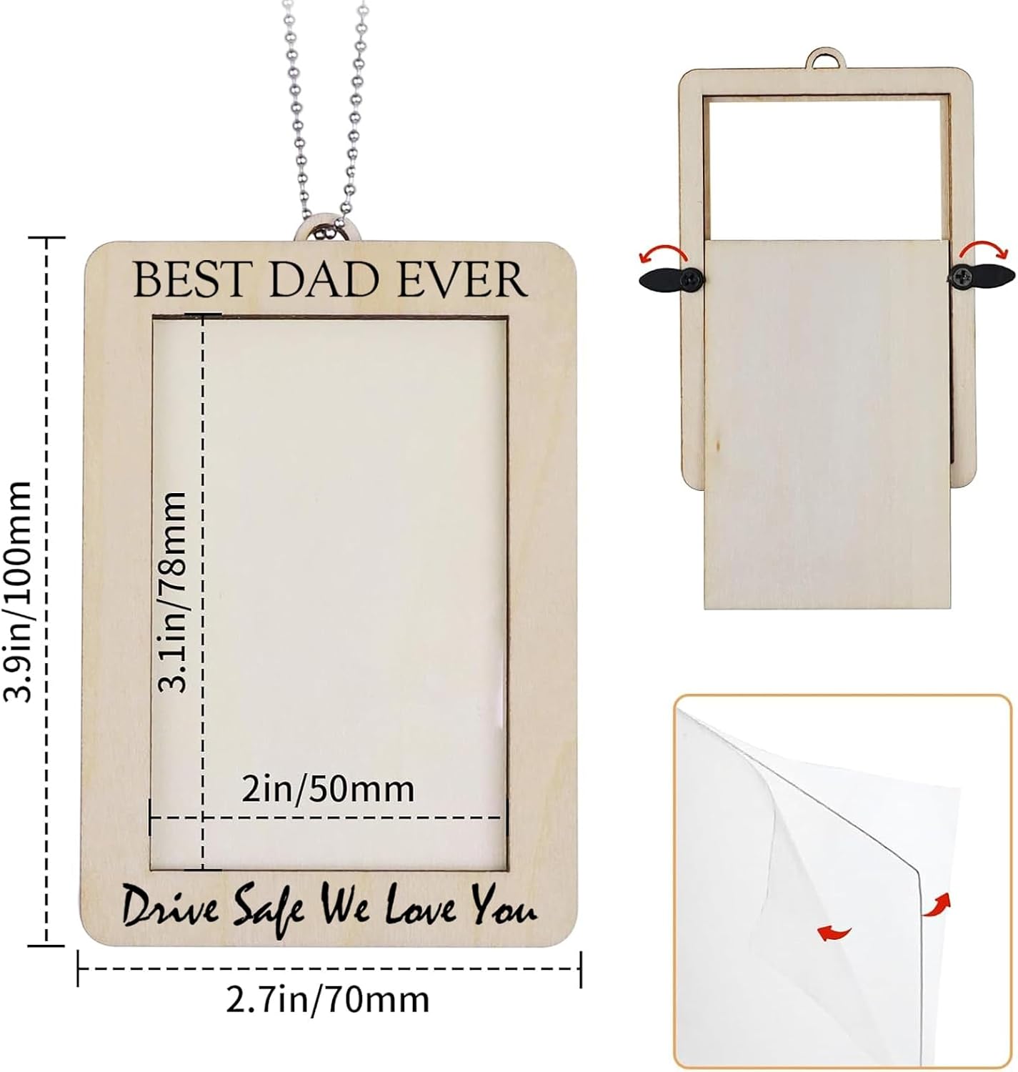 Christmas Ornaments Fathers Day Birthday Gifts from Daughter Son image 2