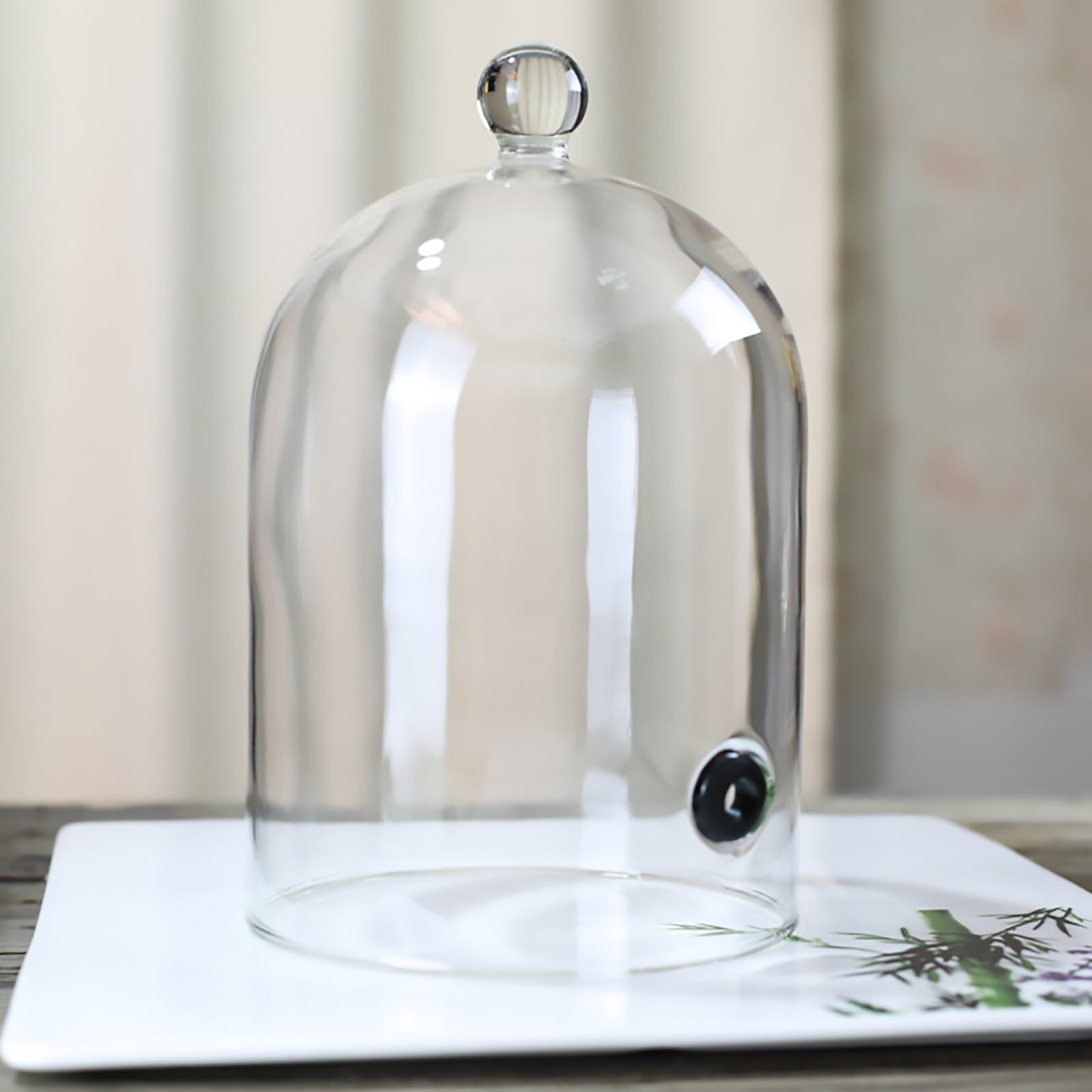 MIAOLLUN Smoking Cloche Smoking Gun Accessory Glass Dome Cloche Cover Smoking Infuser for Smoker Gun Smoking Infusion Plates, Bowls And Glasse,15 * 19cm