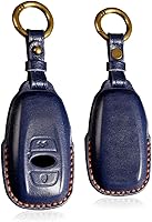 Vista 8 de HIBEYO Funda de cuero para llavero de 3 botones compatible con Subaru Outback Ascent Forester Crosstrek Legacy Impreza Sv BRZ Xv WRX Trezia Levorg