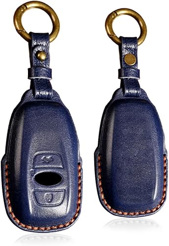 Miniatura 8 de HIBEYO Funda de cuero para llavero de 3 botones compatible con Subaru Outback Ascent Forester Crosstrek Legacy Impreza Sv BRZ Xv WRX Trezia Levorg
