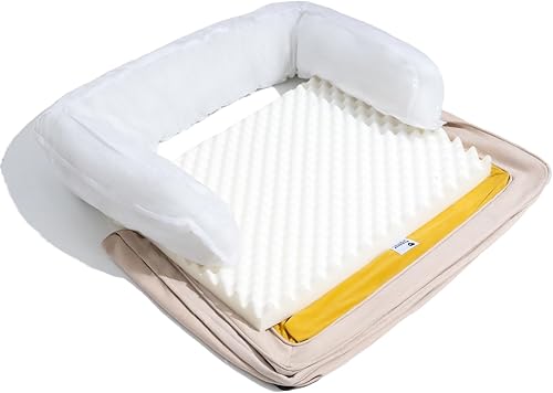 Miniatura 8 de Cama para perros grandes, sofá para perros con soporte ortopédico de espuma para huevos, extraíble, lavable a máquina, funda de cama para mascotas,